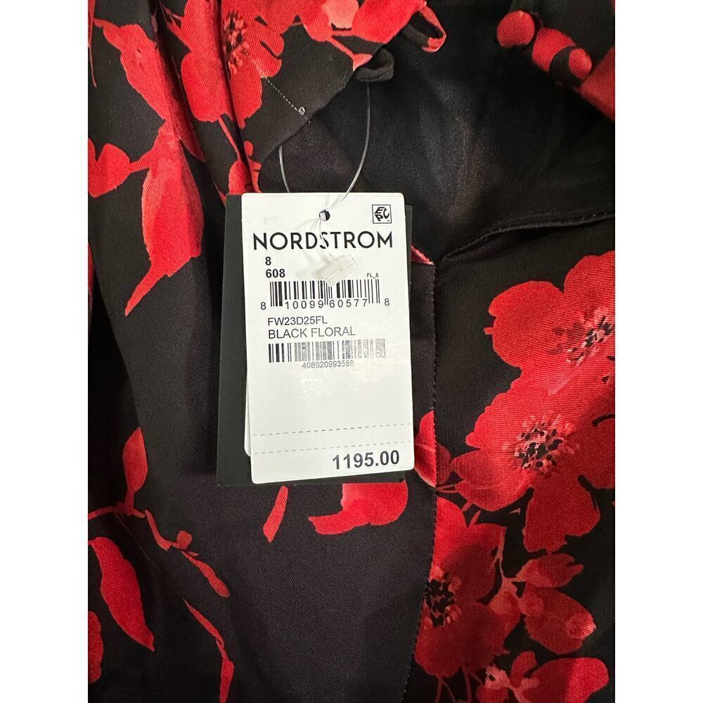 Puppets and Puppets Ringer Floral Print Draped Dress size 8 - Picture 6 of 11